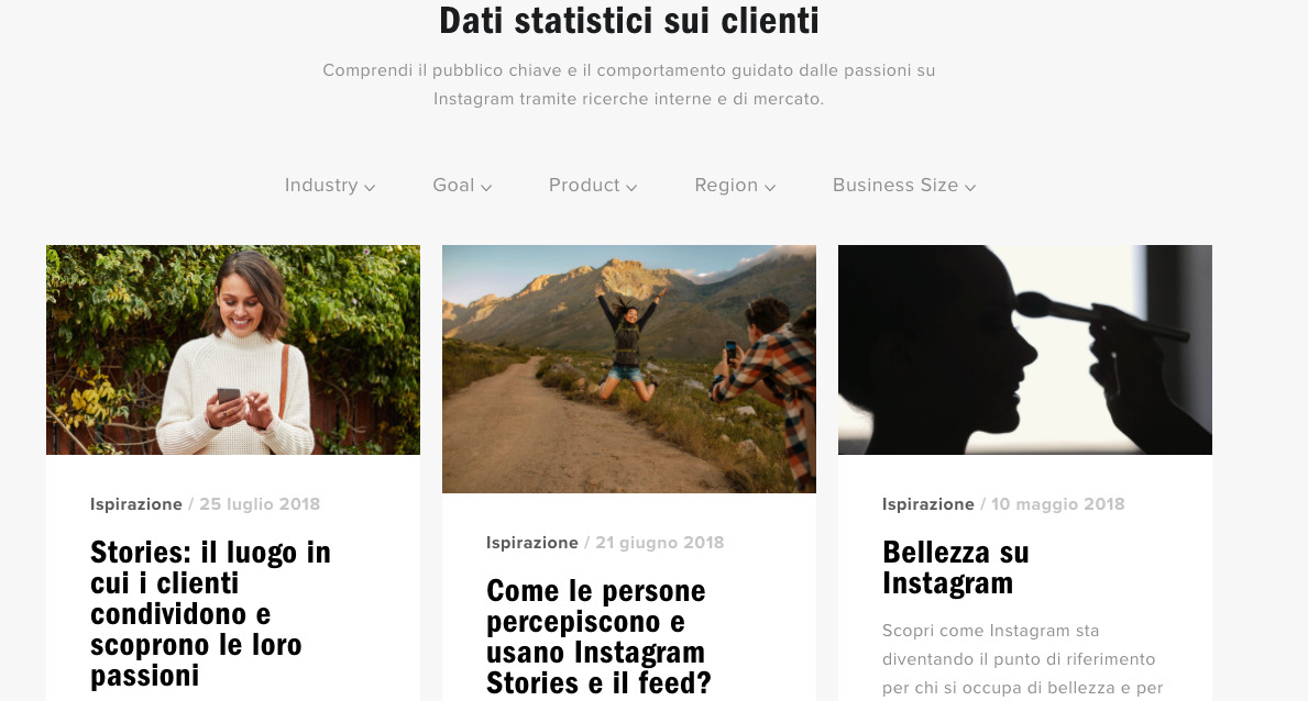 Risorse in Instagram per Aziende